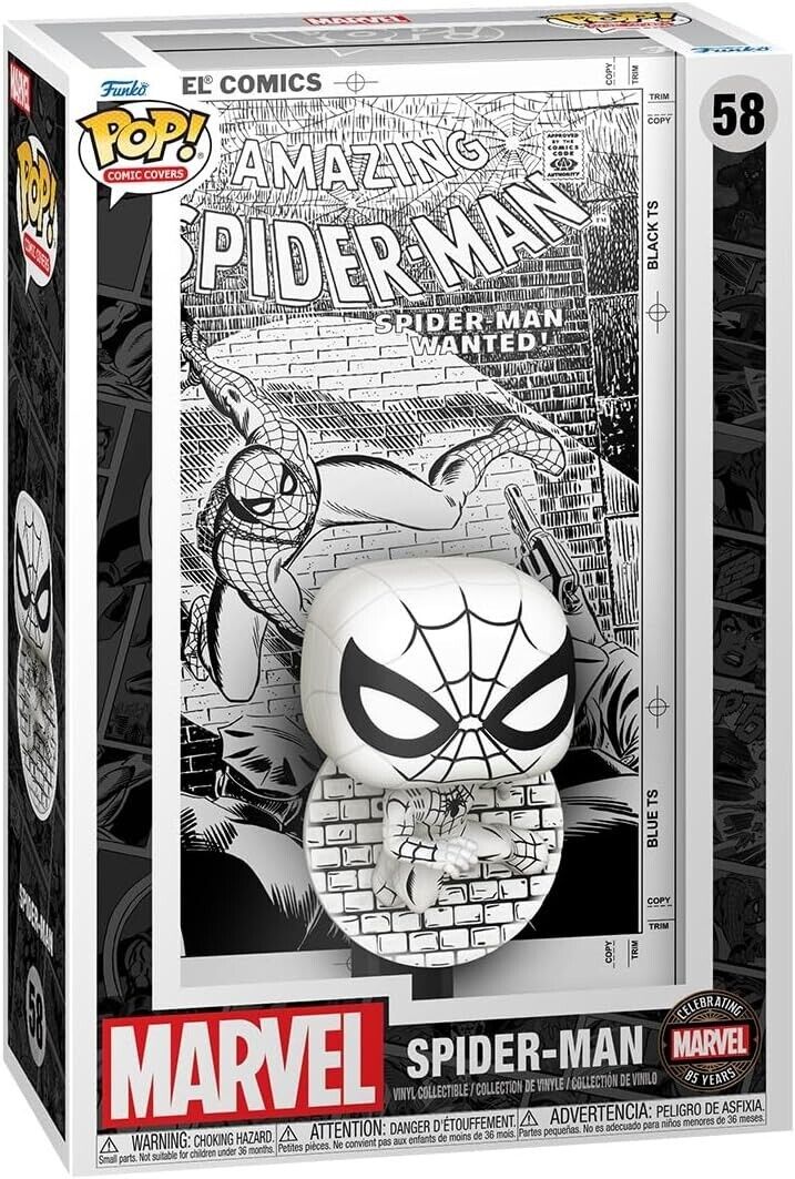 Funko Pop Comic Cover Spider-Man - Spiderman Wanted Black & White Figure