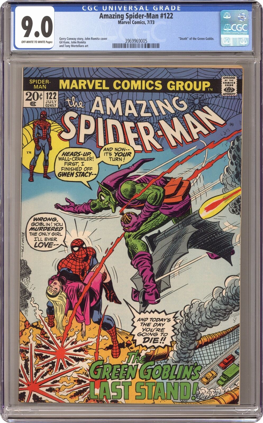 Amazing Spider-Man #122 CGC 9.0 1973 3969969005
