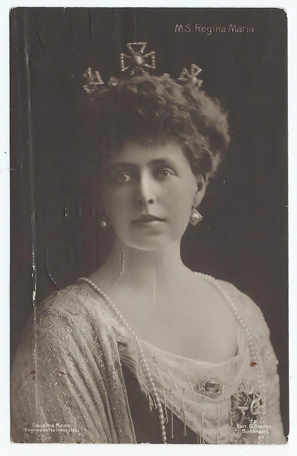 H. M. Queen Marie of Romania, Old PC, Colectia Mandy-Royalty, 1915