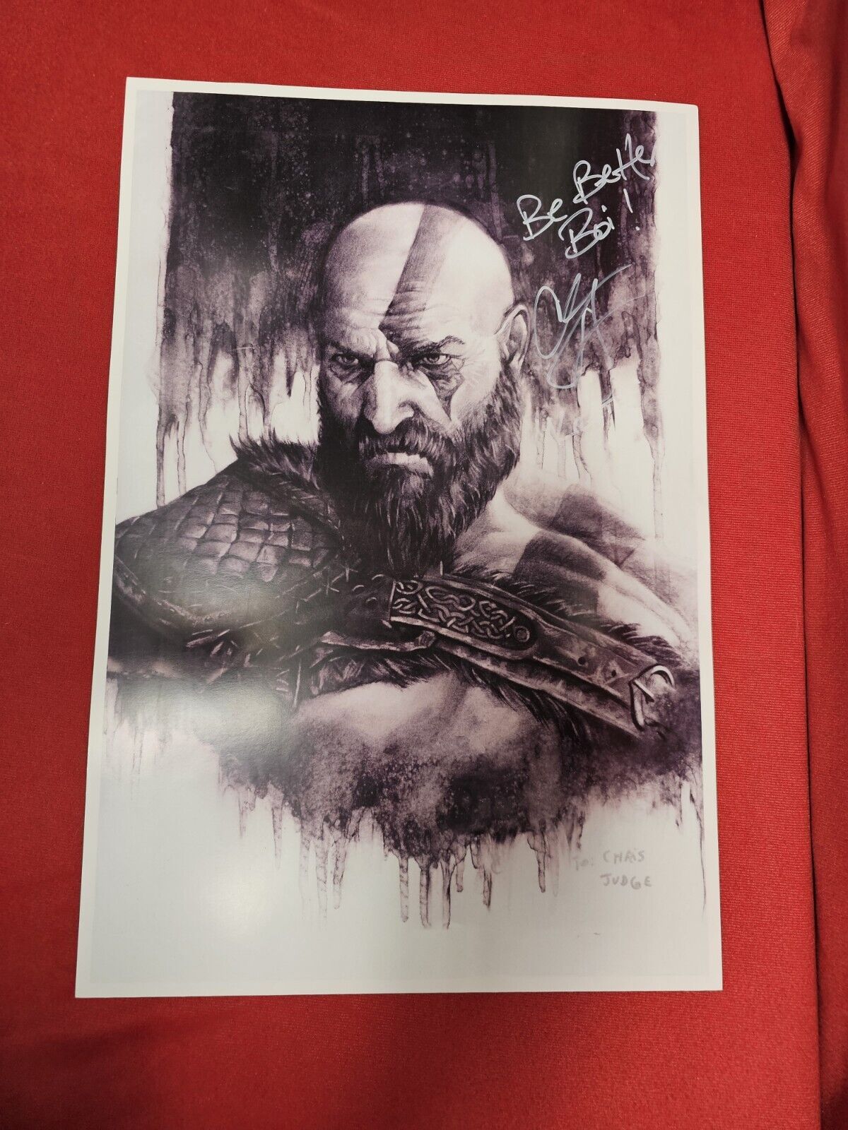 Christopher Judge Signed Poster God of War Kratos Autographed \