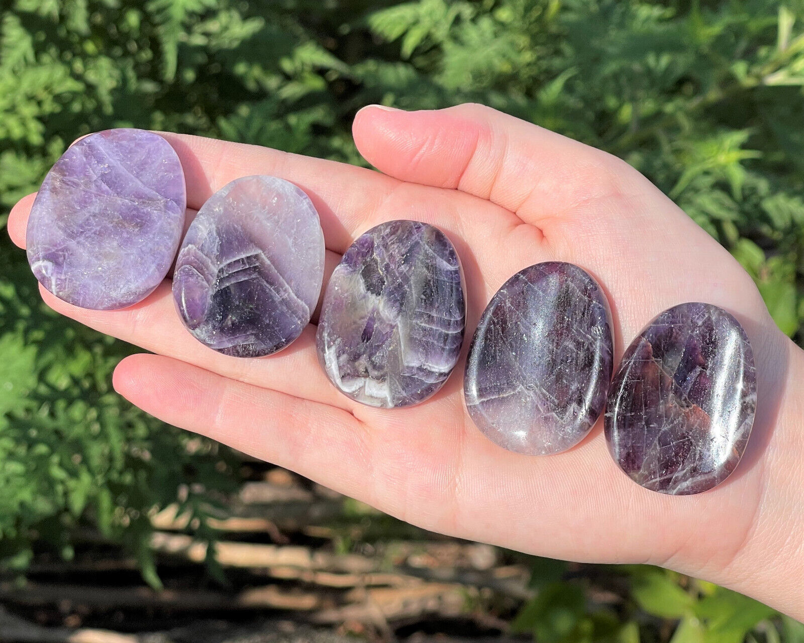 Natural Crystal Worry Stone: Choose Gemstone (Crystal Healing Pocket Stone)