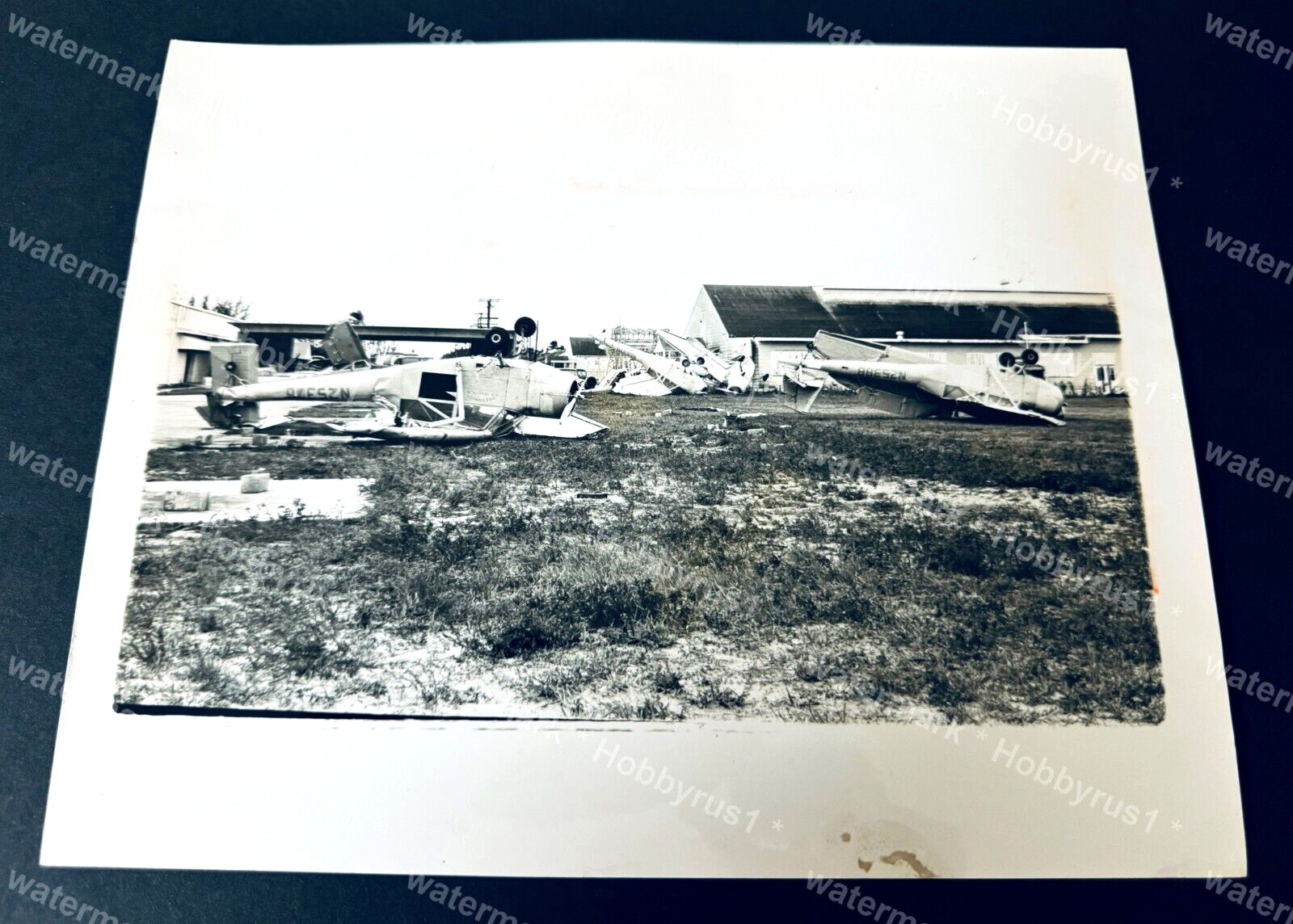 Miami Hurricane Cleo Airplane Disasters Opa Locka Airport 1964 Orig Press Photo