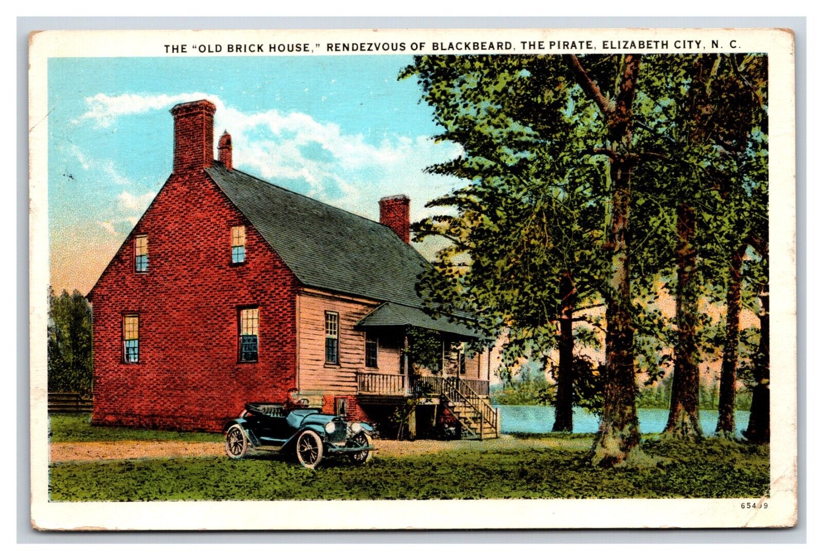 Old Brick House Elizabeth City North Carolina NC 1928 WB Postcard V9