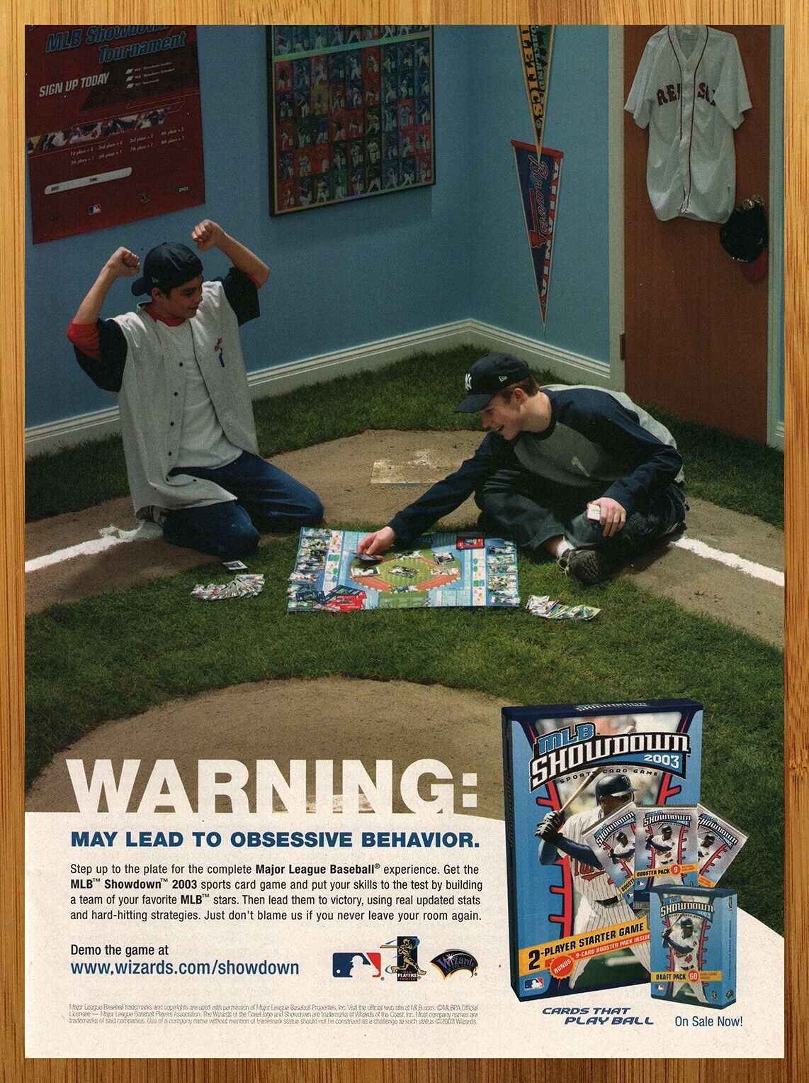 2003 MLB Showdown Sports Card Game Print Ad/Poster Baseball CCG TCG Promo Art
