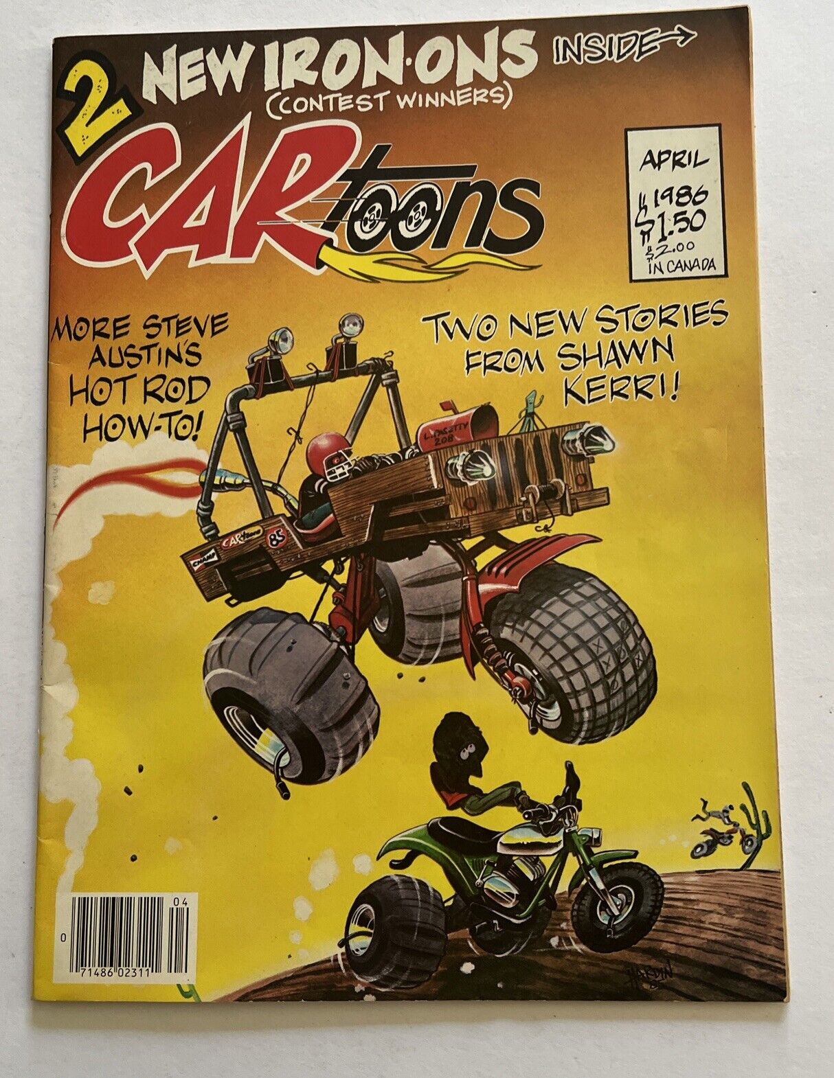 CarToons Magazine (Car-Toons April 1986 w/ 2 Full Color Decals