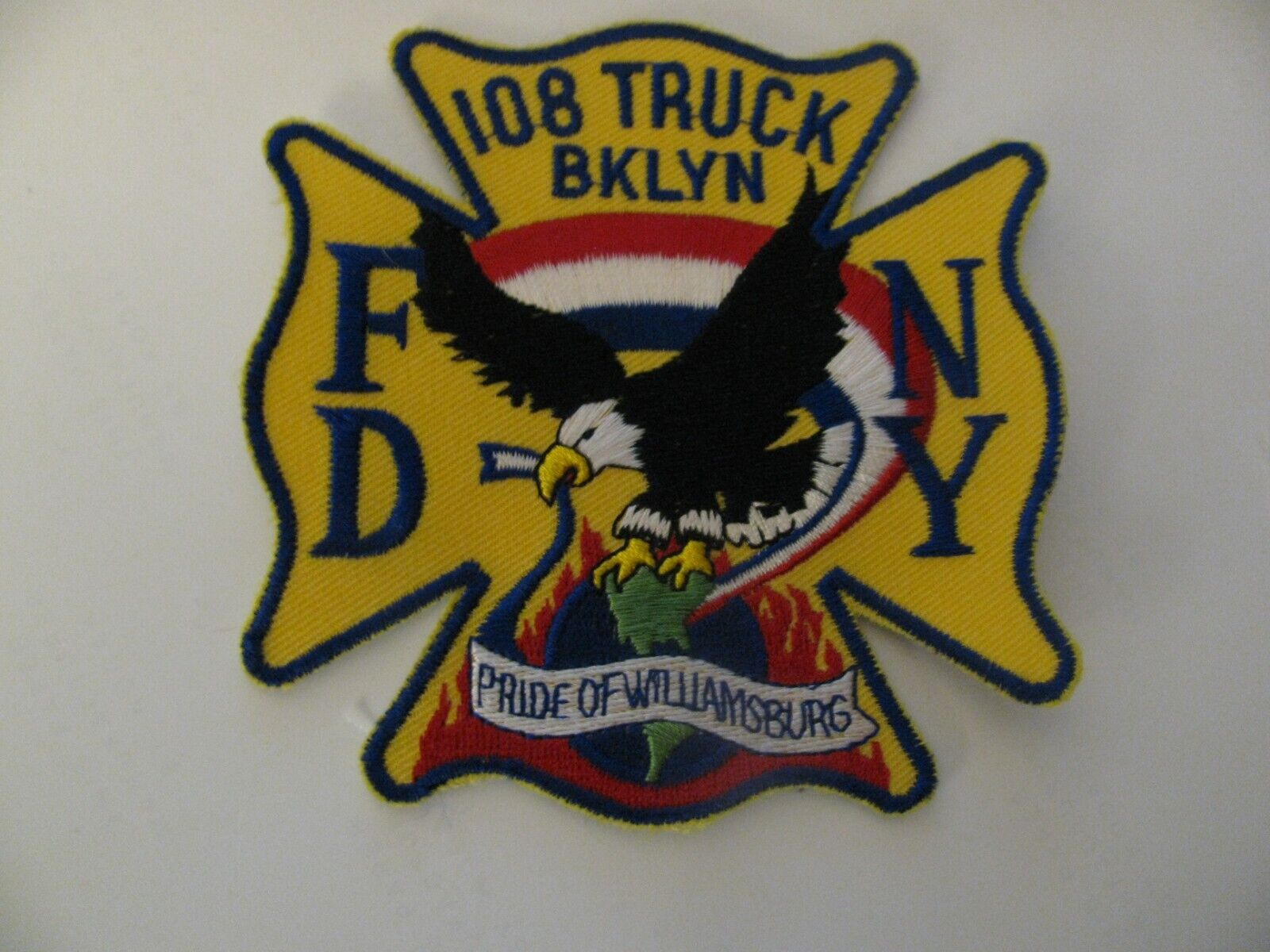 FDNY  Brooklyn  Pride Of Williamsburg New York Fire Rescue Dept Patch  Sew On 4”
