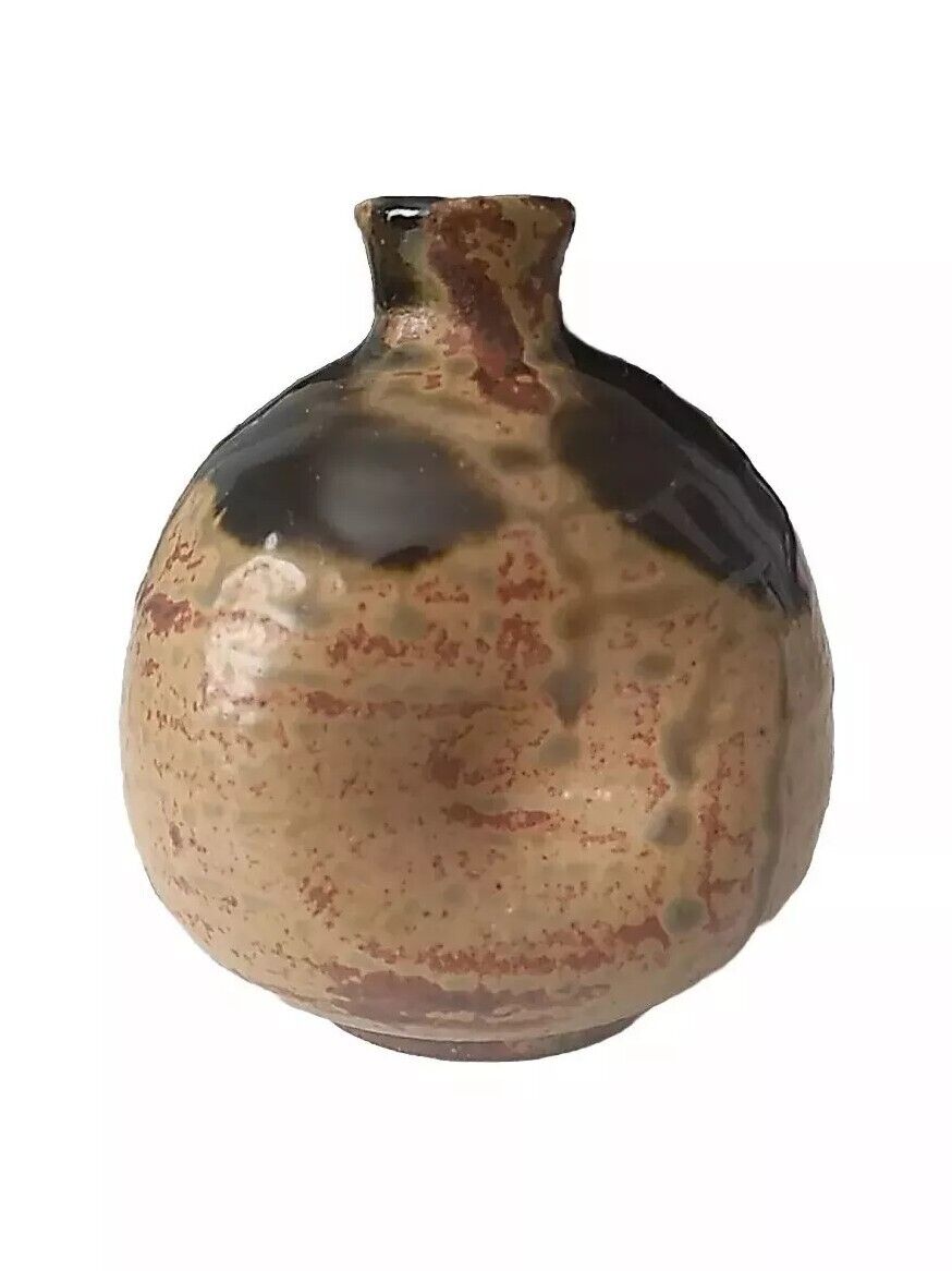 Vintage Small Japanese Stonware Vase Pottery 3.5\
