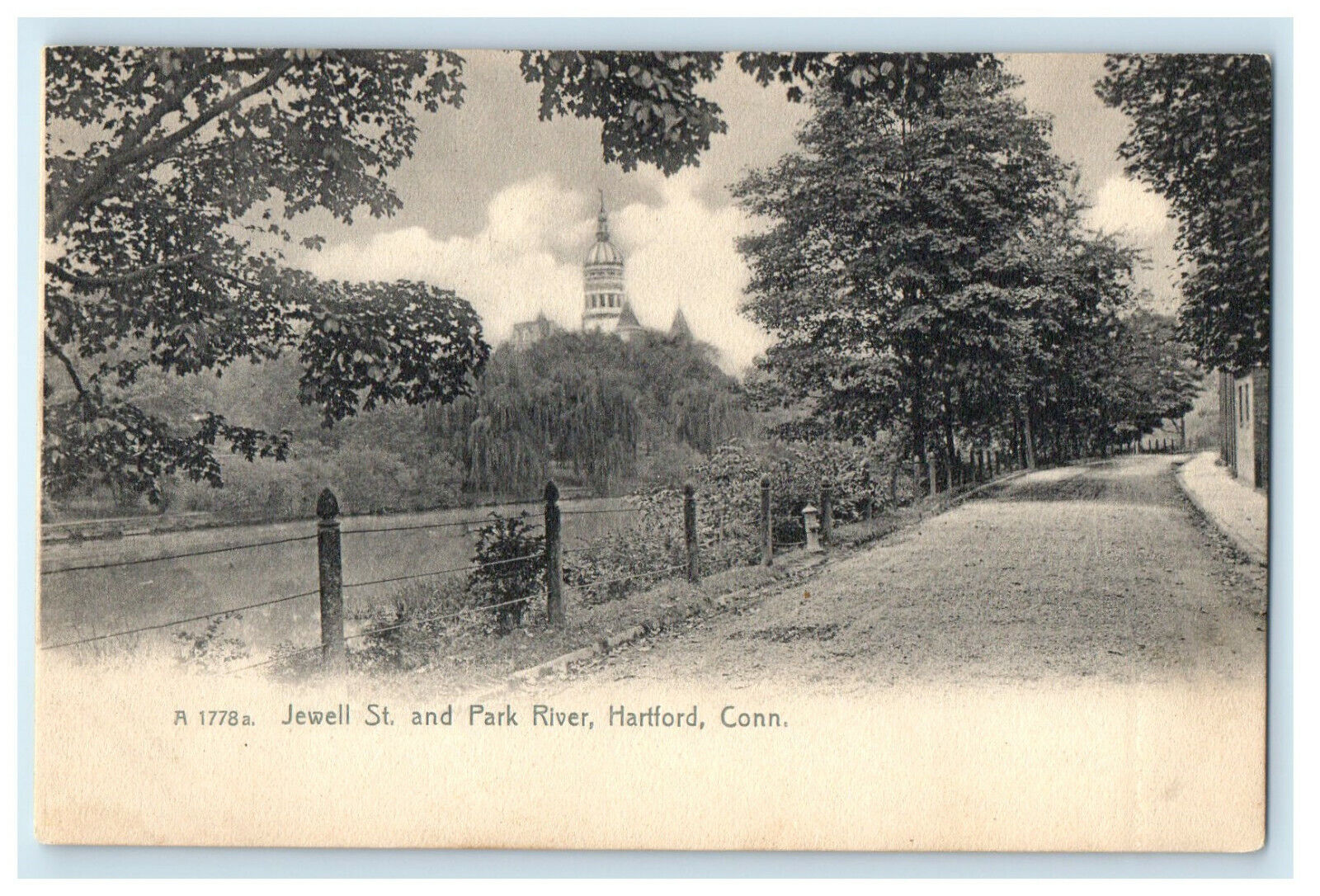 c1905s Jewell St. and Park River, Hartford Connecticut CT Unposted Postcard