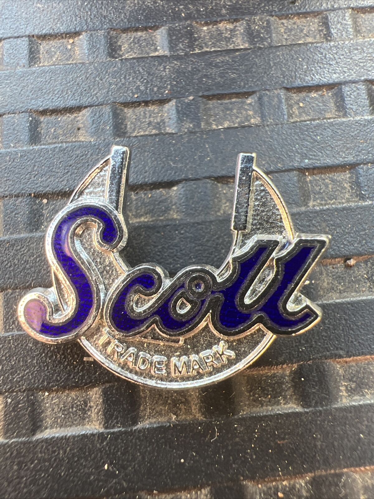 Vintage SCOTT Trade Mark Motorcycle Bike RARE Badge