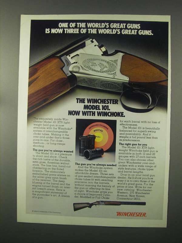 1981 Winchester Model 101 XTR Shotgun Ad