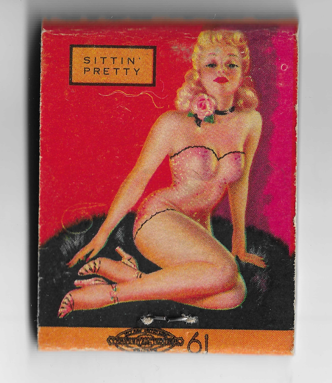 Vintage Girlie Matchbook, Sitting Pretty, Glasgow, Montana