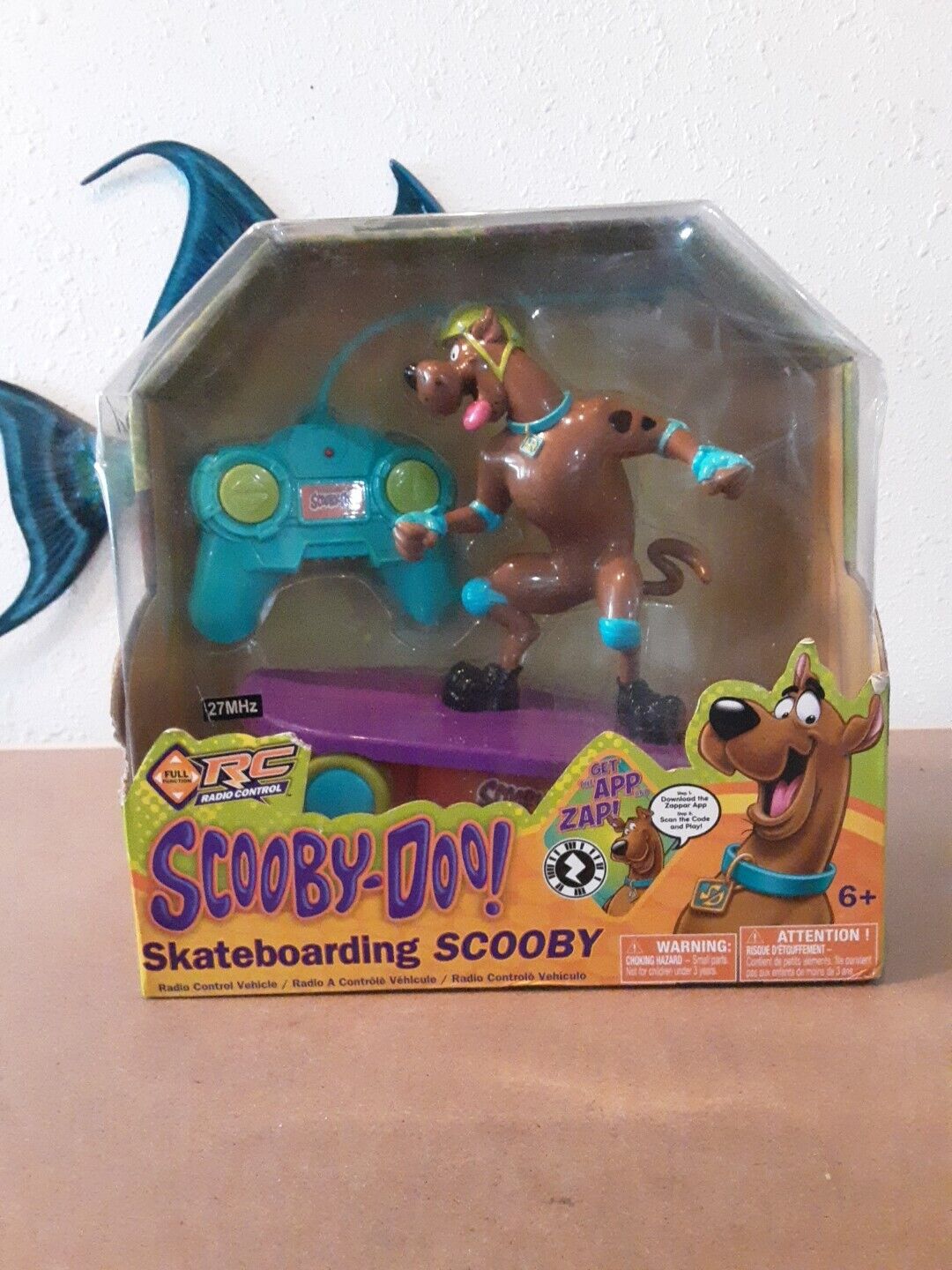 RARE Vintage Scooby Doo RC Skateboard Works Radio Control Nkok HTF