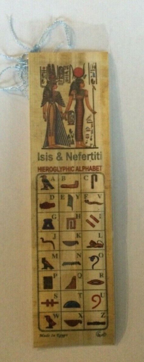 Bookmark Beautiful Pharaonic Authentic Egyptian Papyrus Learn Hieroglyphics C66