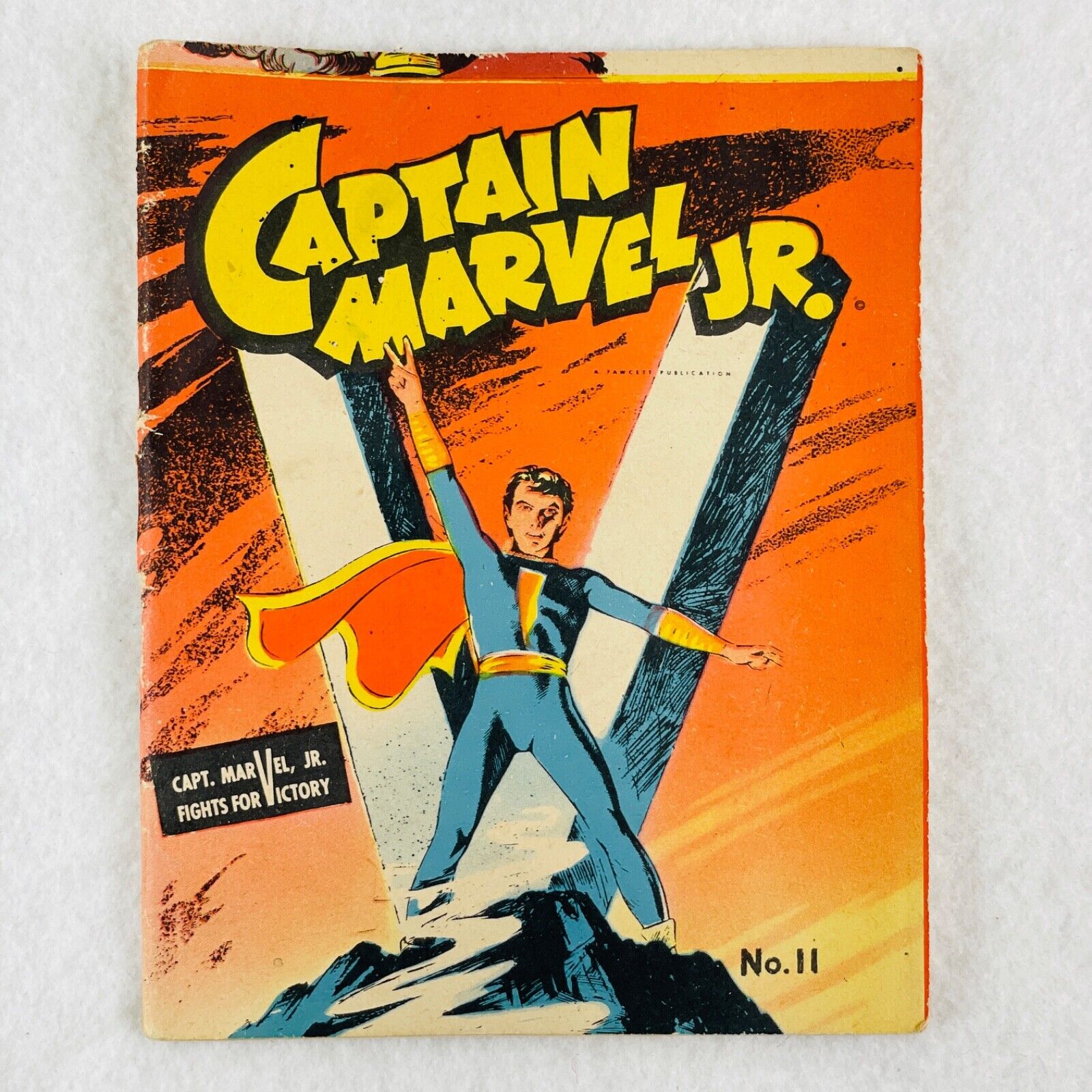 Vintage Captain Marvel Jr. Fights for Victory 1942 Fawcett Mini Comic #11