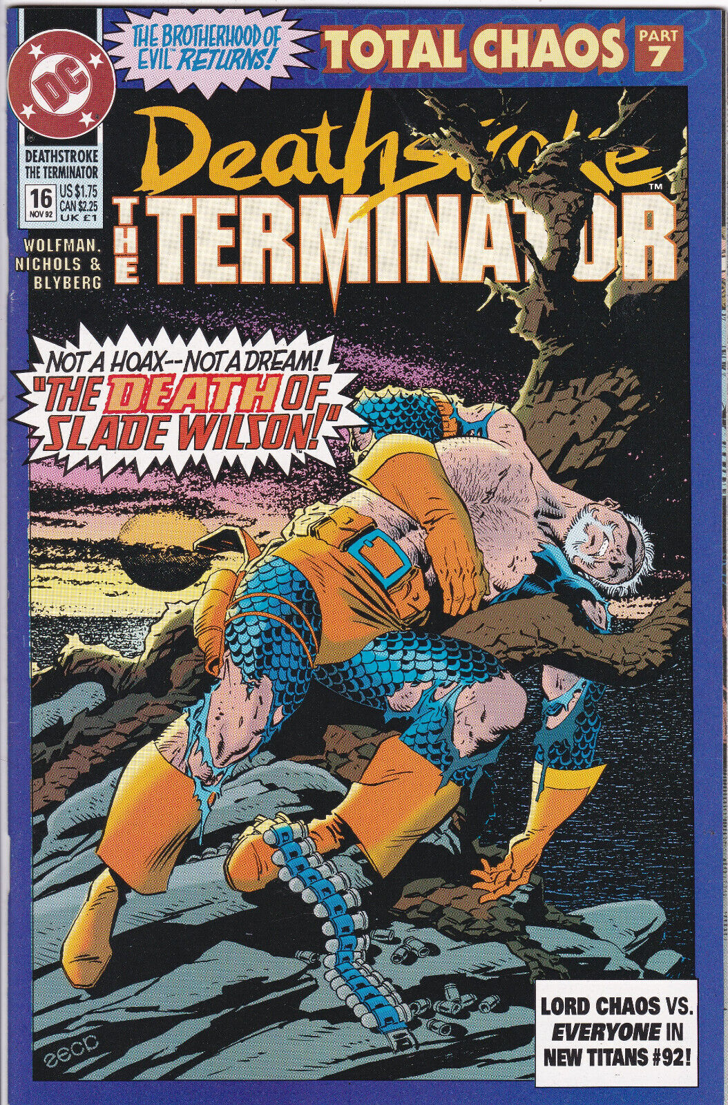 Deathstroke the Terminator #16, Vol. 1 (1991-1996) DC Comics, High Grade