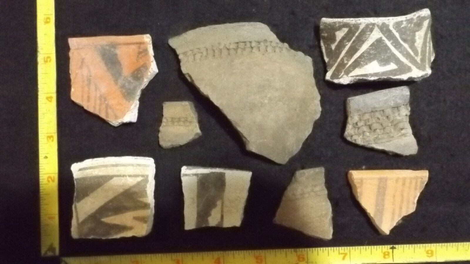 Authentic Arizona Anasazi Indian Pottery Rim Shards Artifacts *FREE SHIPPING AM3