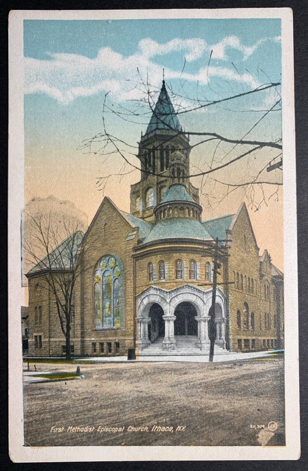 Postcard Ithaca NY - First Methodist Episcopal Church