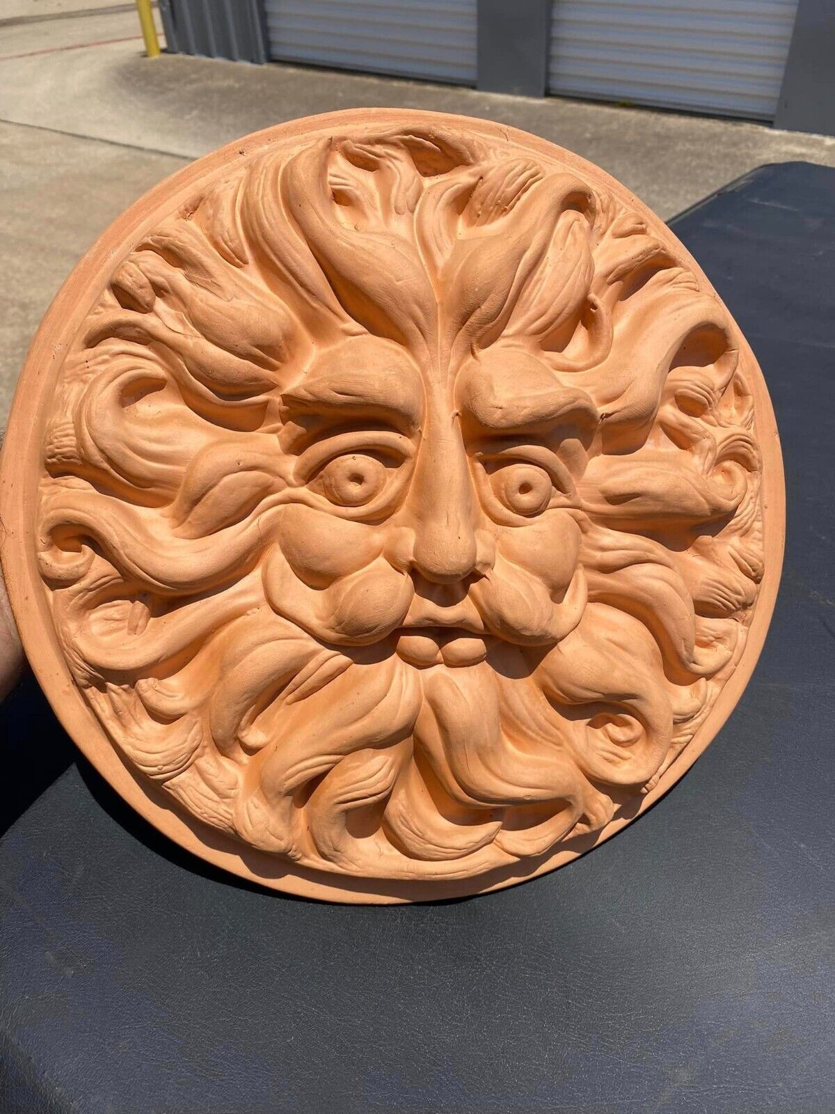 Bearded Face Ceramic Sculpture by Thomas Ceramics, Marshall, TX