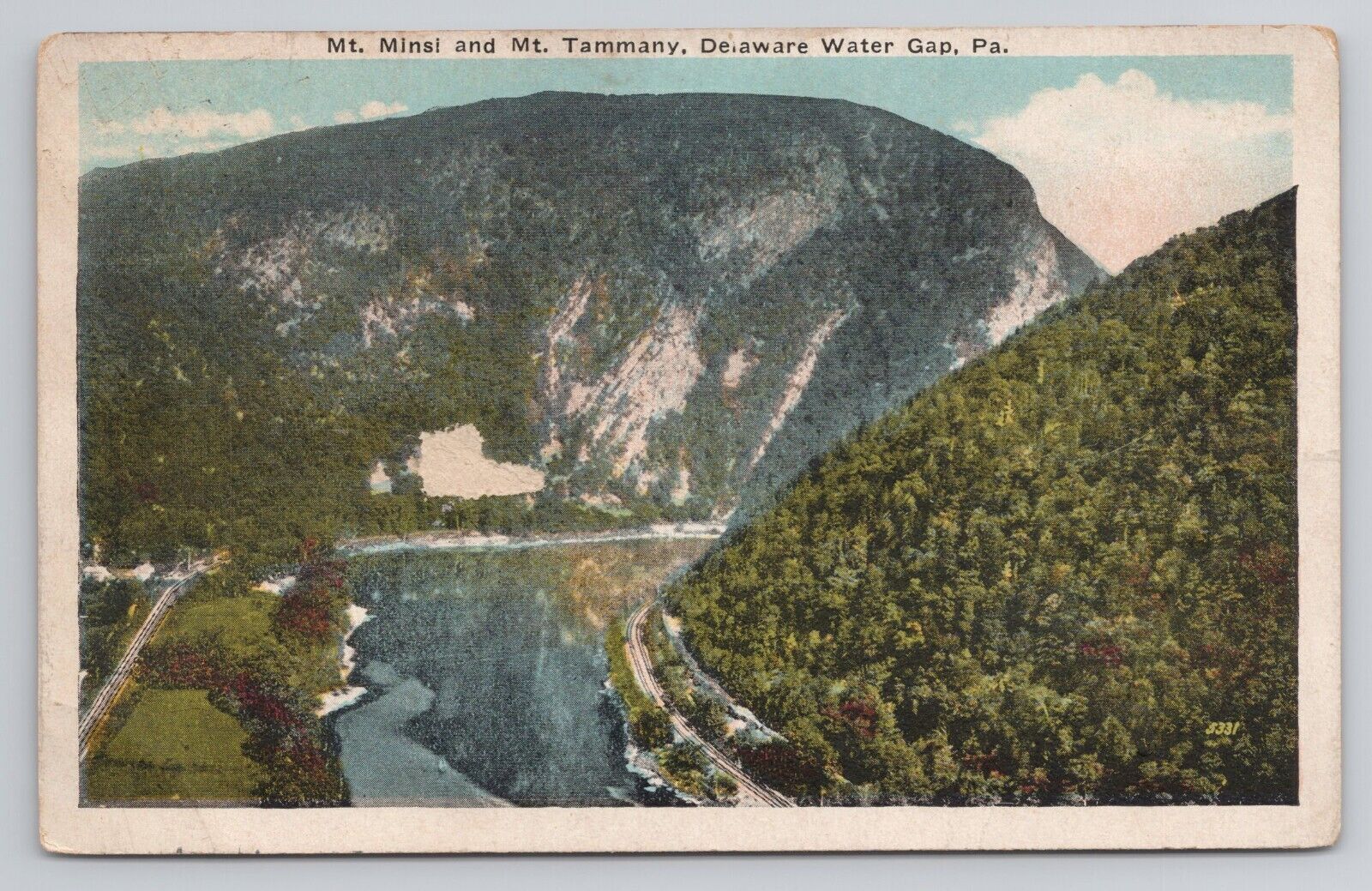 Postcard Mt Minsi And Mt Tammany Delaware Water Gap Pennsylvania