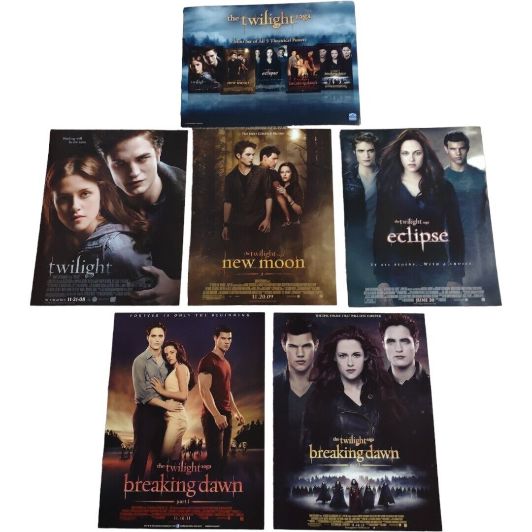 The Twilight Saga Official Mini Theatrical Poster Set Of Five Collectibles Nwot 