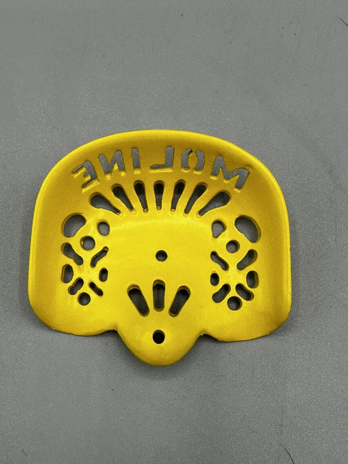 Vintage Miniature Cast Iron Moline Yellow  Tractor Seat