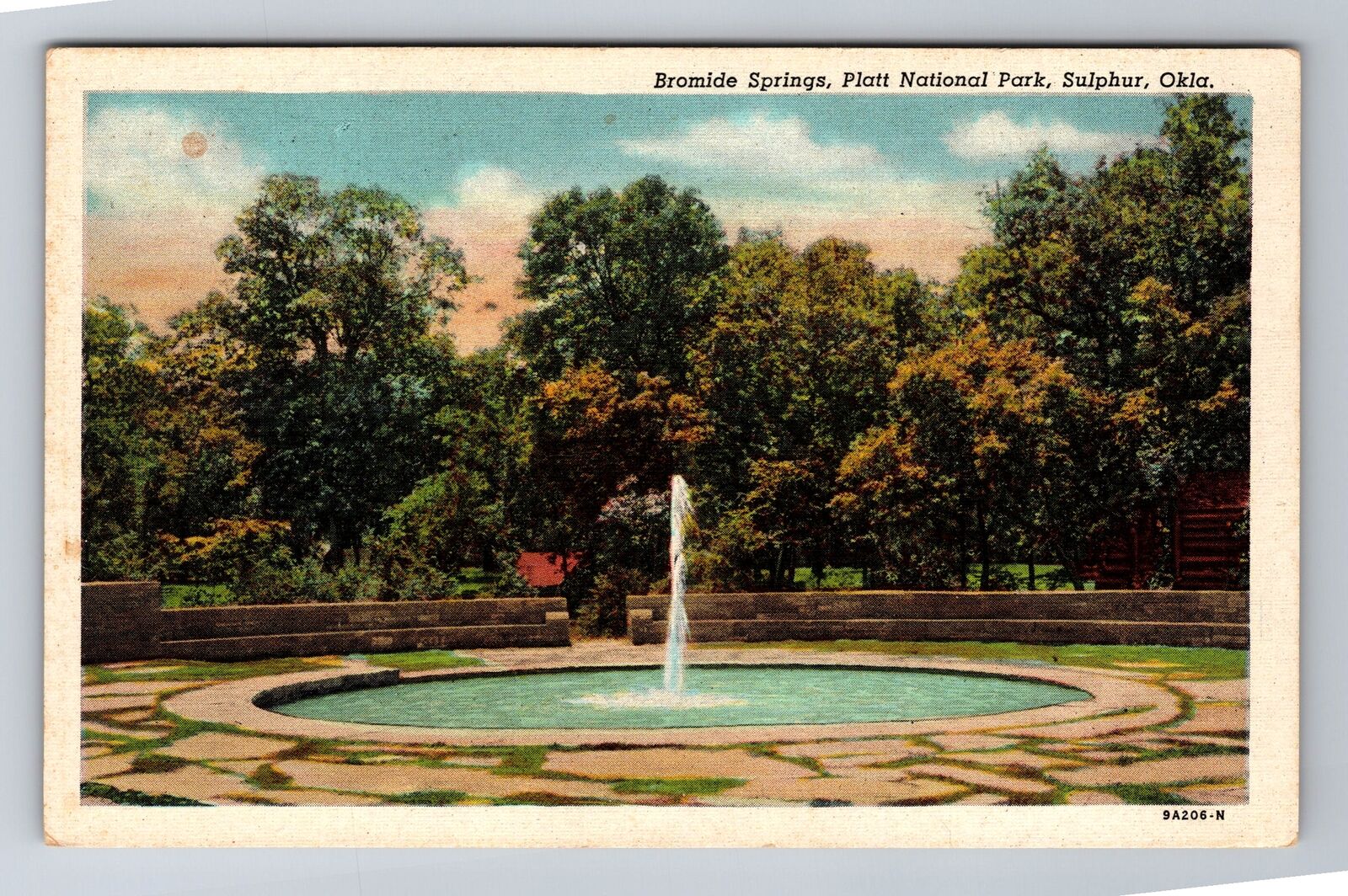 Sulphur OK-Oklahoma, Bromide Springs, Platt National Park, Vintage Postcard