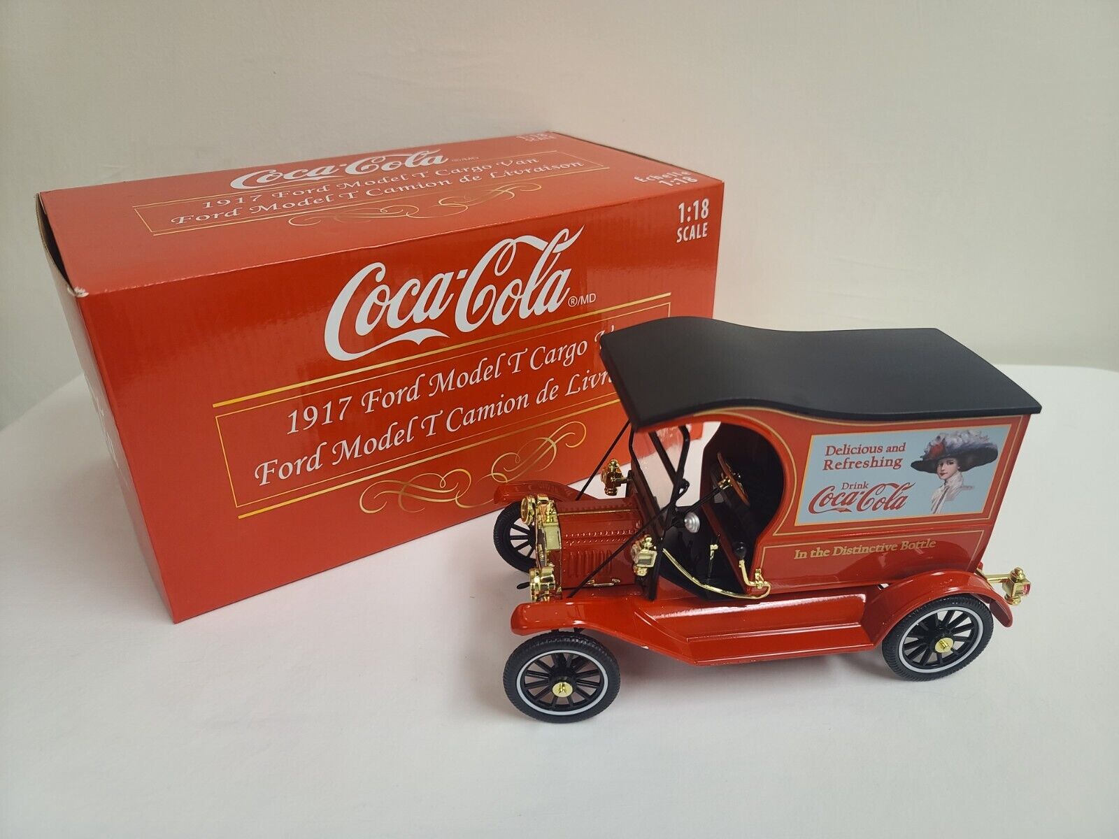 Coca-Cola 1917 Ford Model T Cargo Van Delicious & Refreshing 1:18 Scale - In Box