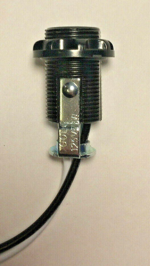 Phenolic E12 Candelabra Lamp Socket w/ External Threads, Ring, Hickey, 12