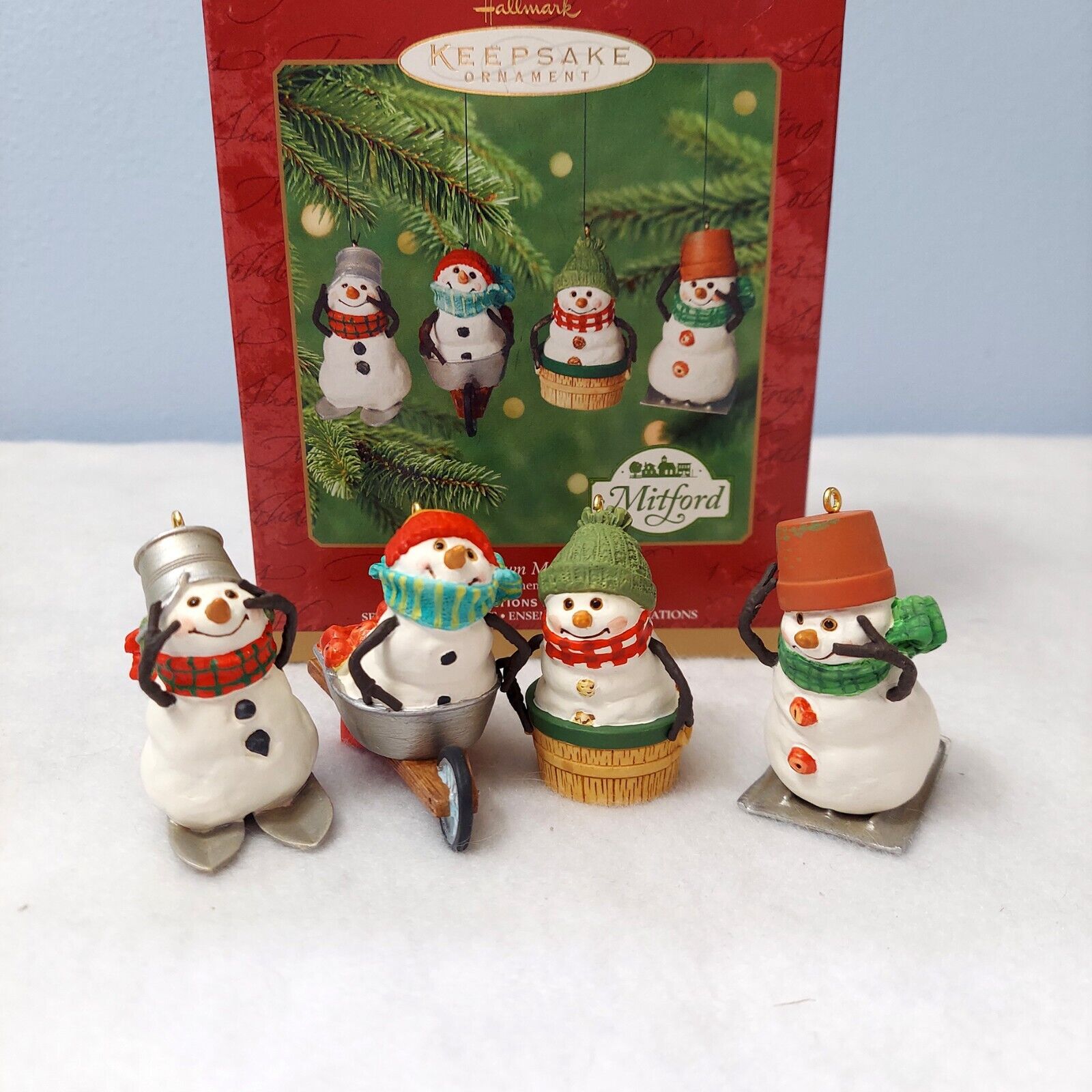 Hallmark Snowmen of Mitford Keepsake Christmas Ornaments, Race Down Main Street