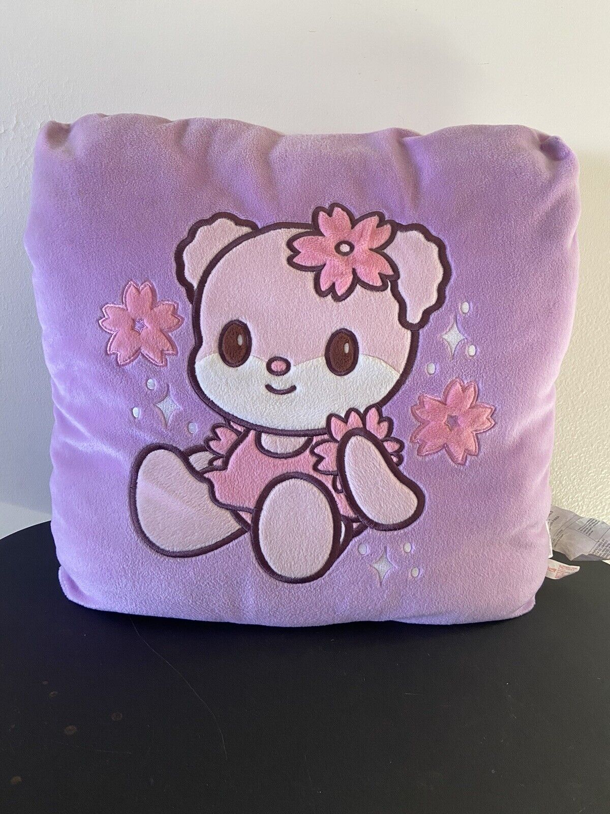RARE 2002 Vintage Sanrio Pinkilili Purple Lavender Decorative Pillow - Pink Bear