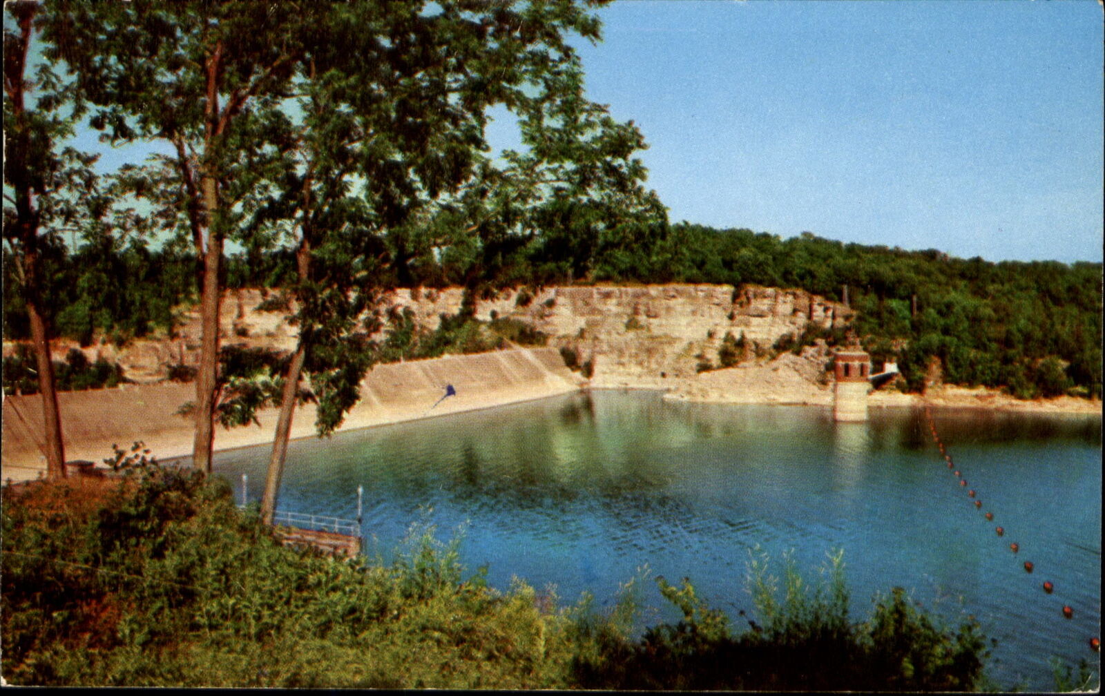 Dix River Dam ~ Herrington Lake Kentucky KY ~ mailed 1958