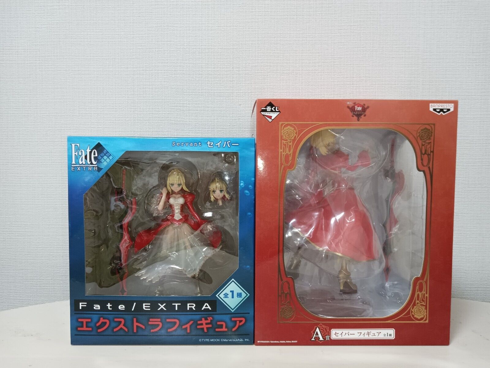 Fate/EXTRA Saber Nero Claudius Figure 2 set SEGA & BANPRESTO Ichiban Kuji Prize