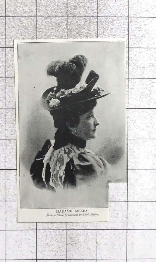 1895 Madame Melba From A Photo By Guigoni And Bossi Milan