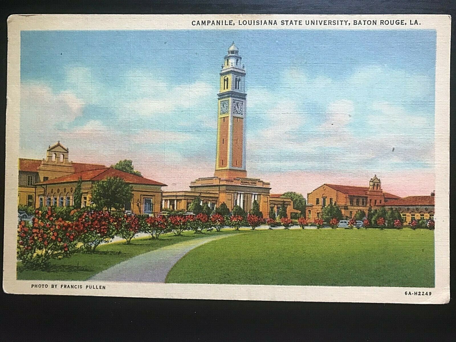 Vintage Postcard 1949 Campanile Louisiana State University Baton Rough LA