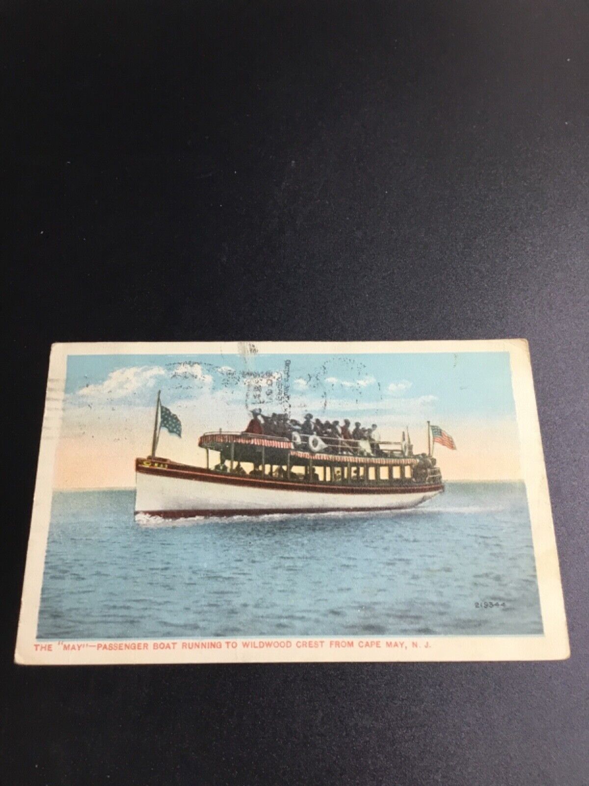 1914 Cape Mat, NJ Postcard - Passenger boat \