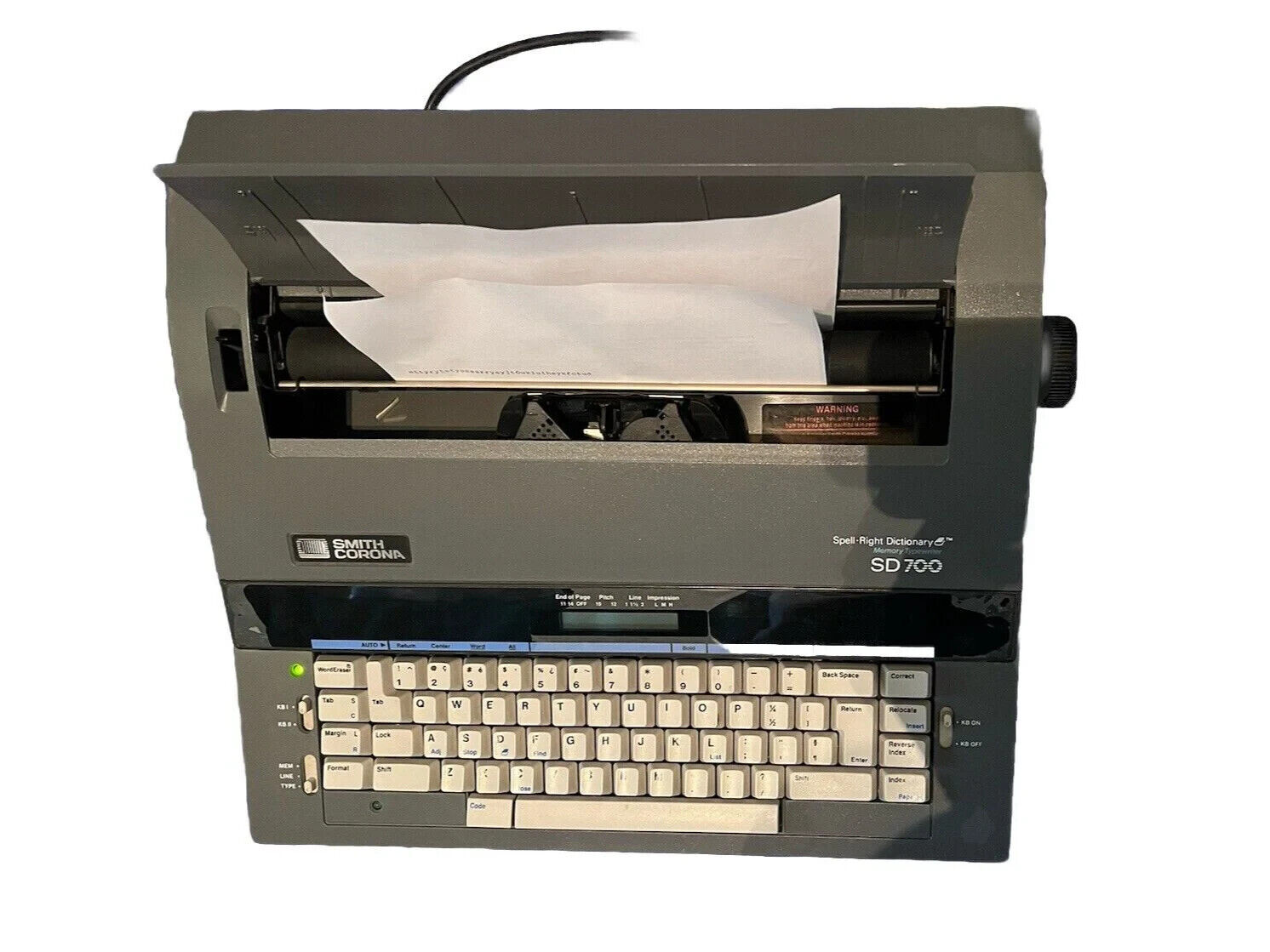 SMITH CORONA SD 700 5P - Electric Typewriter  Spell Right Dictionary Memory