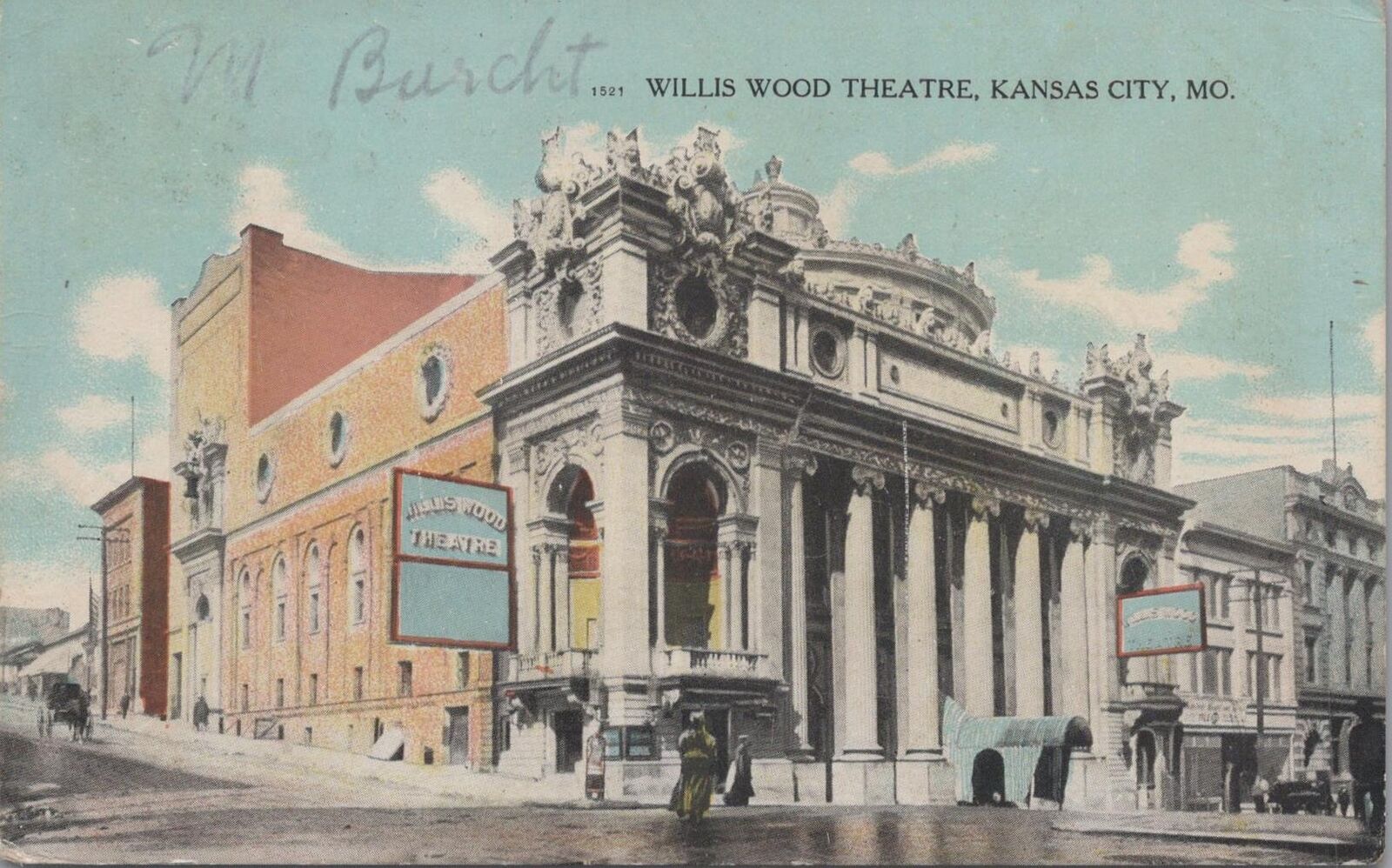Postcard Willis Wood Theatre Kansas City MO 
