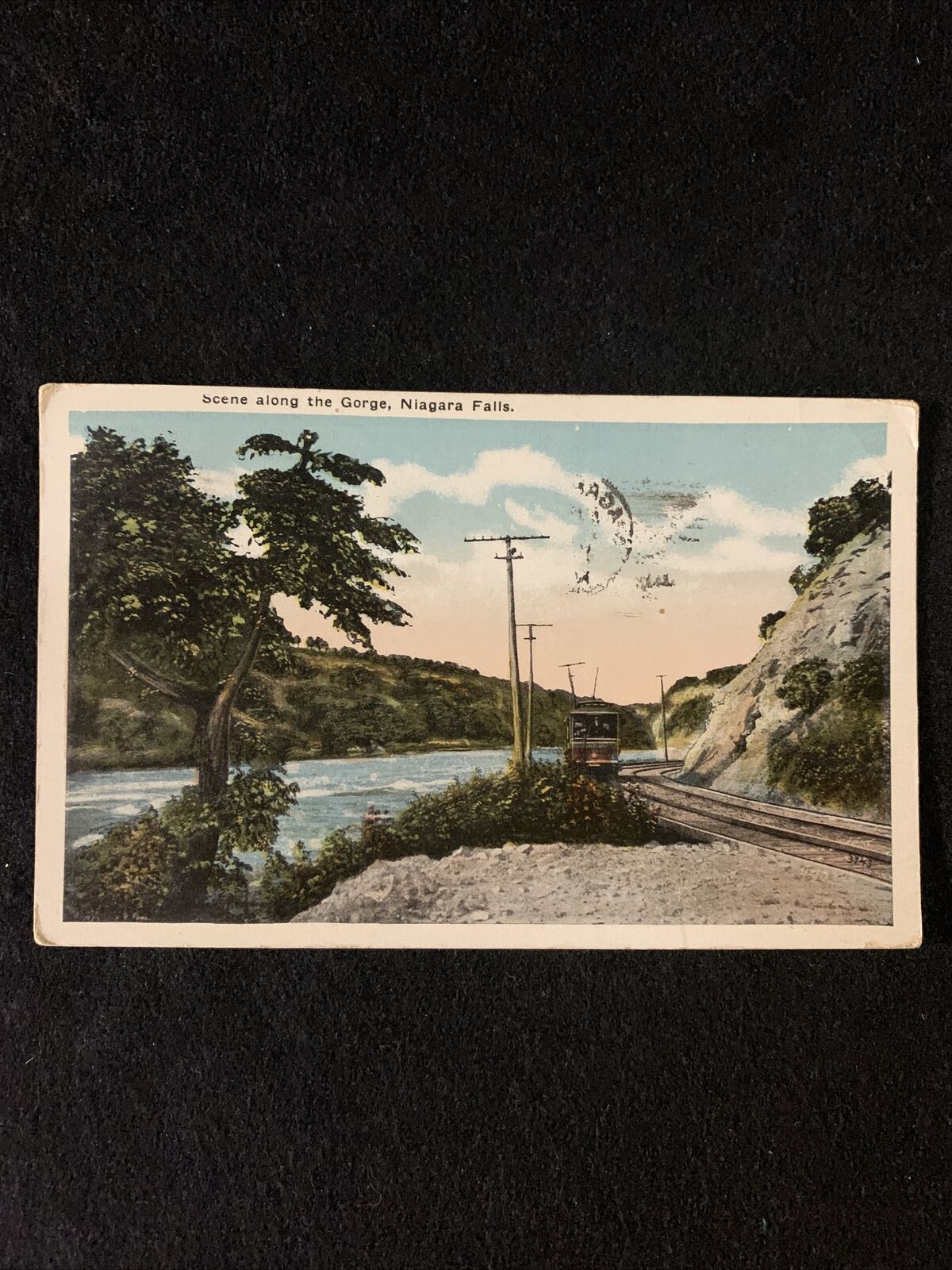 Postcard NY Niagara Falls Trolley Line through the Gorge Vintage PC c1919