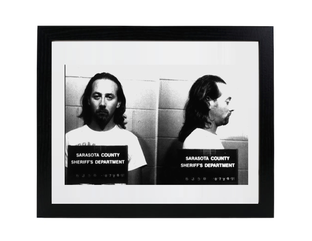 Paul Reubens Pee Wee Herman Jail MUG SHOT Arrest Matted & Framed Picture Photo