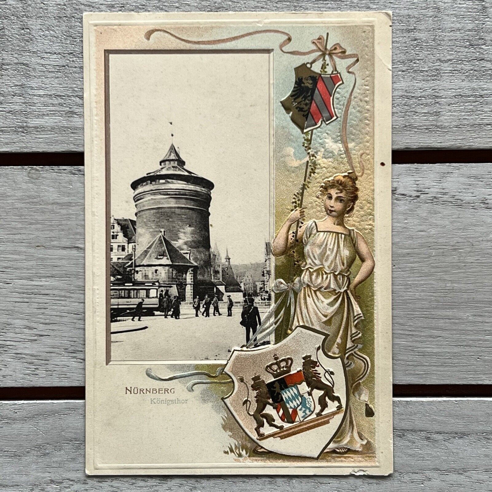 NURNBERG Nuremberg BAVARIA GERMANY Spittlertor Tower INSET IMAGE AntiquePostcard
