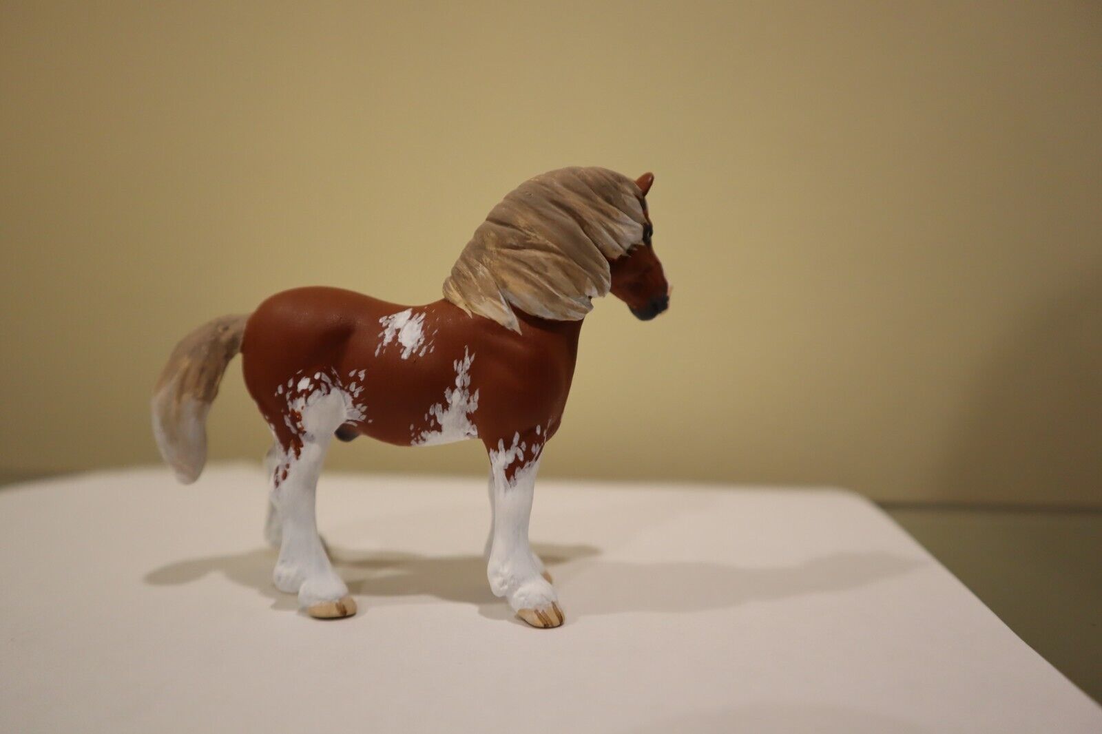 Custom Breyer SM Draft horse model to Flashy Chestnut Sabino w/ New mane & tail