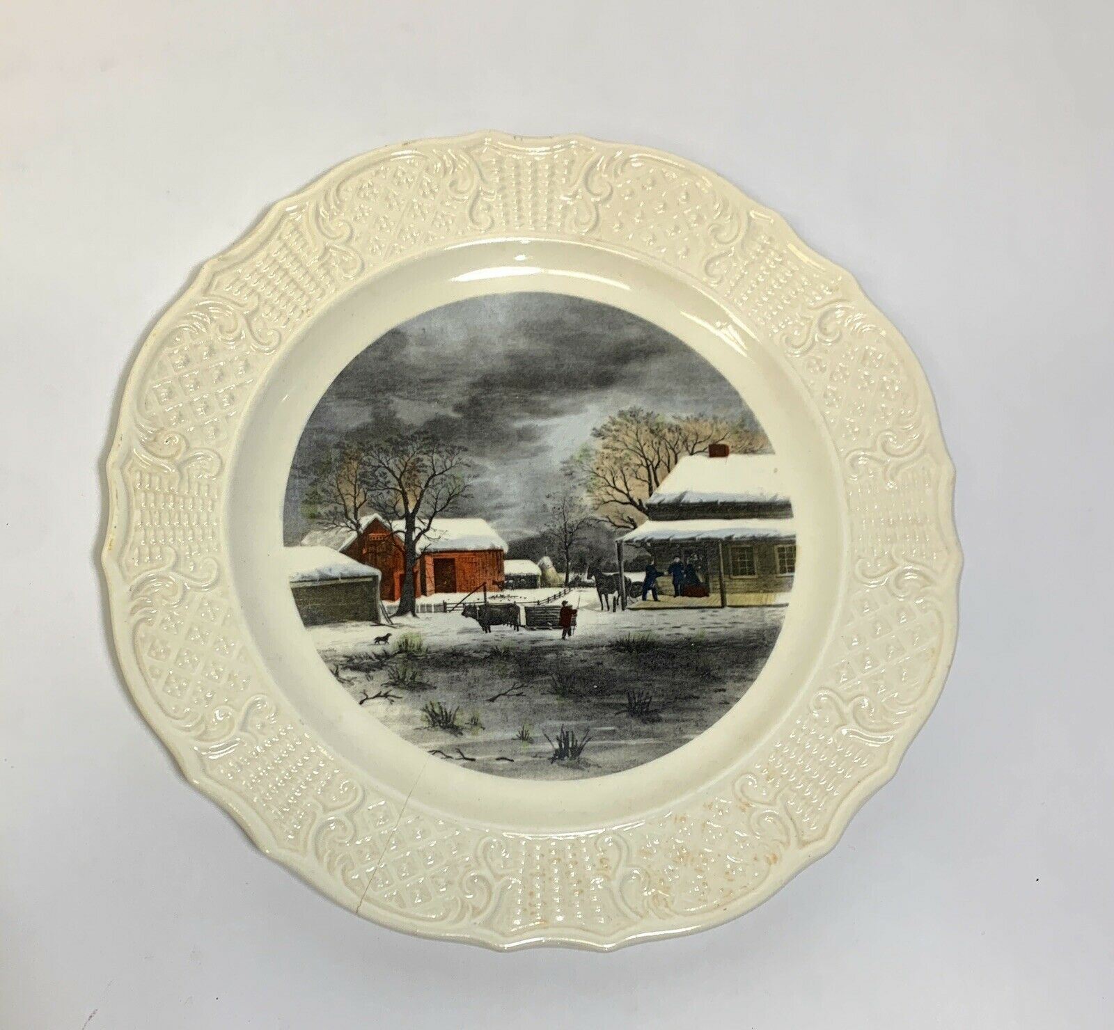 Vintage Delano Studios Home To Thanksgivings Decorative Plate - NY