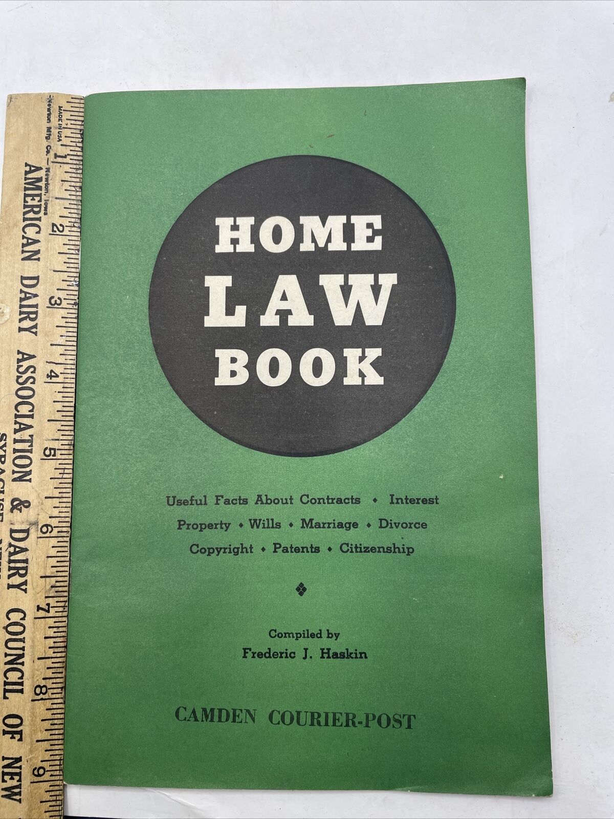 Rare Vintage 1944 Home Law Book By Fredrick J. Haskin Booklet F4B