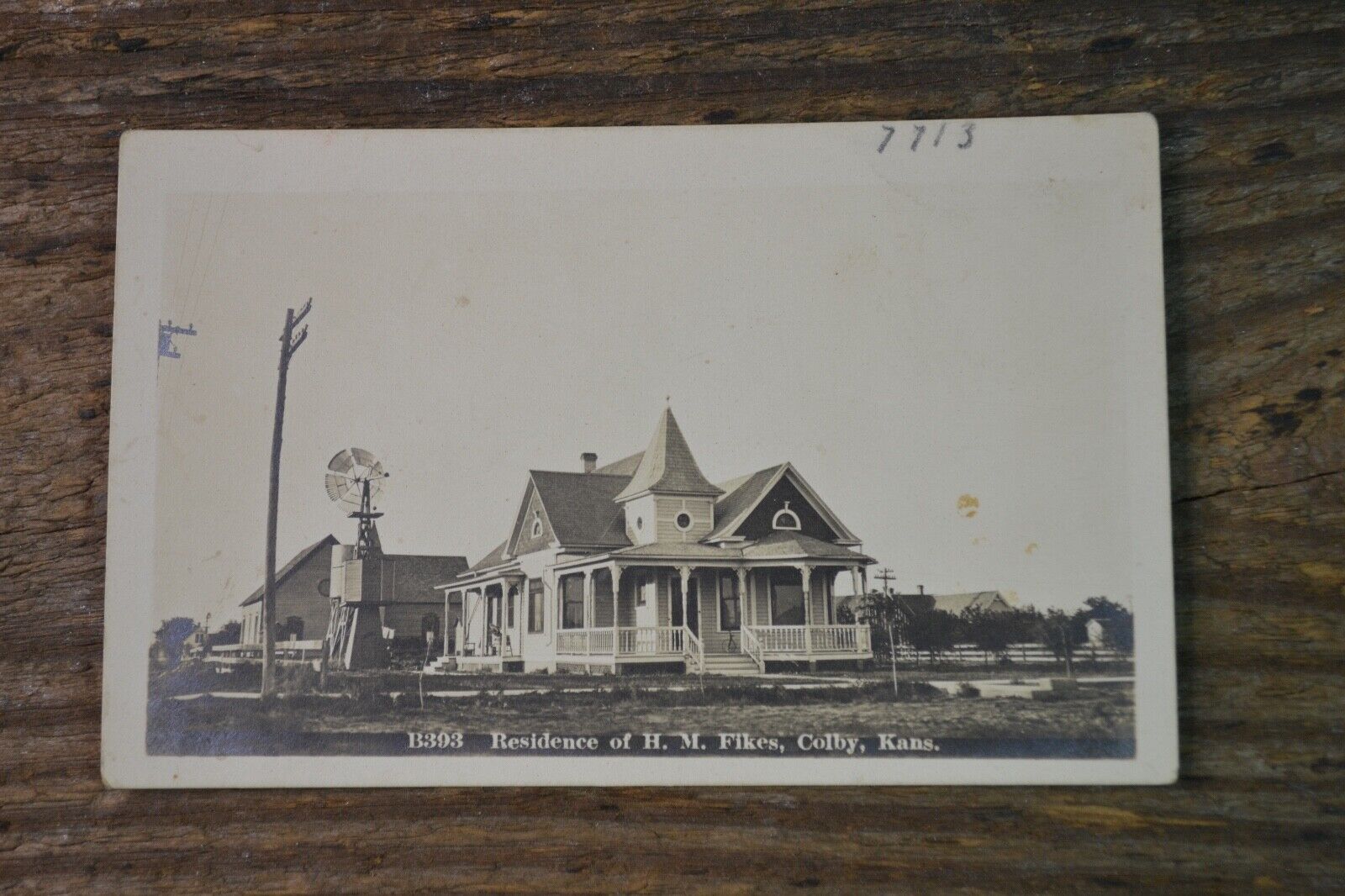 1900s RPPC Colby KS H. M. Fikes Residence Thomas County Kansas Antique Postcard