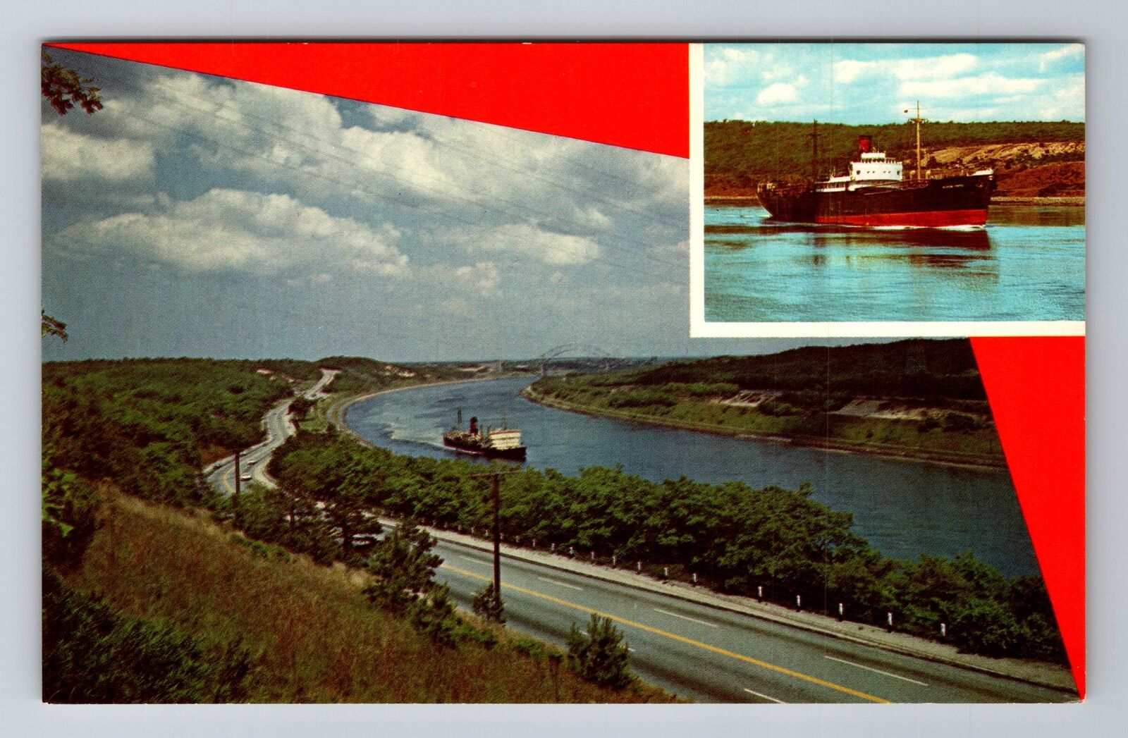 Cape Cod MA-Massachusetts, Bourne Scenic Highway, Antique, Vintage Postcard