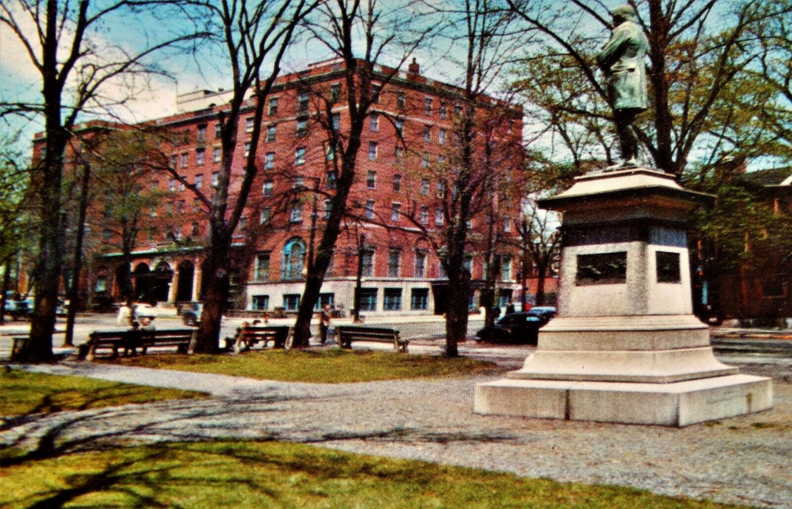 Vintage Postcard, HALIFAX, NS, CANADA, Lord Nelson Hotel & Robert Burn\'s Statue