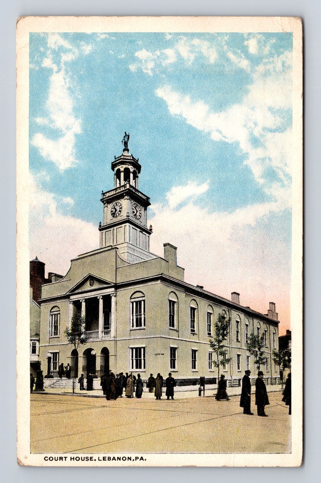 Lebanon PA-Pennsylvania, Court House, Antique Vintage Souvenir Postcard