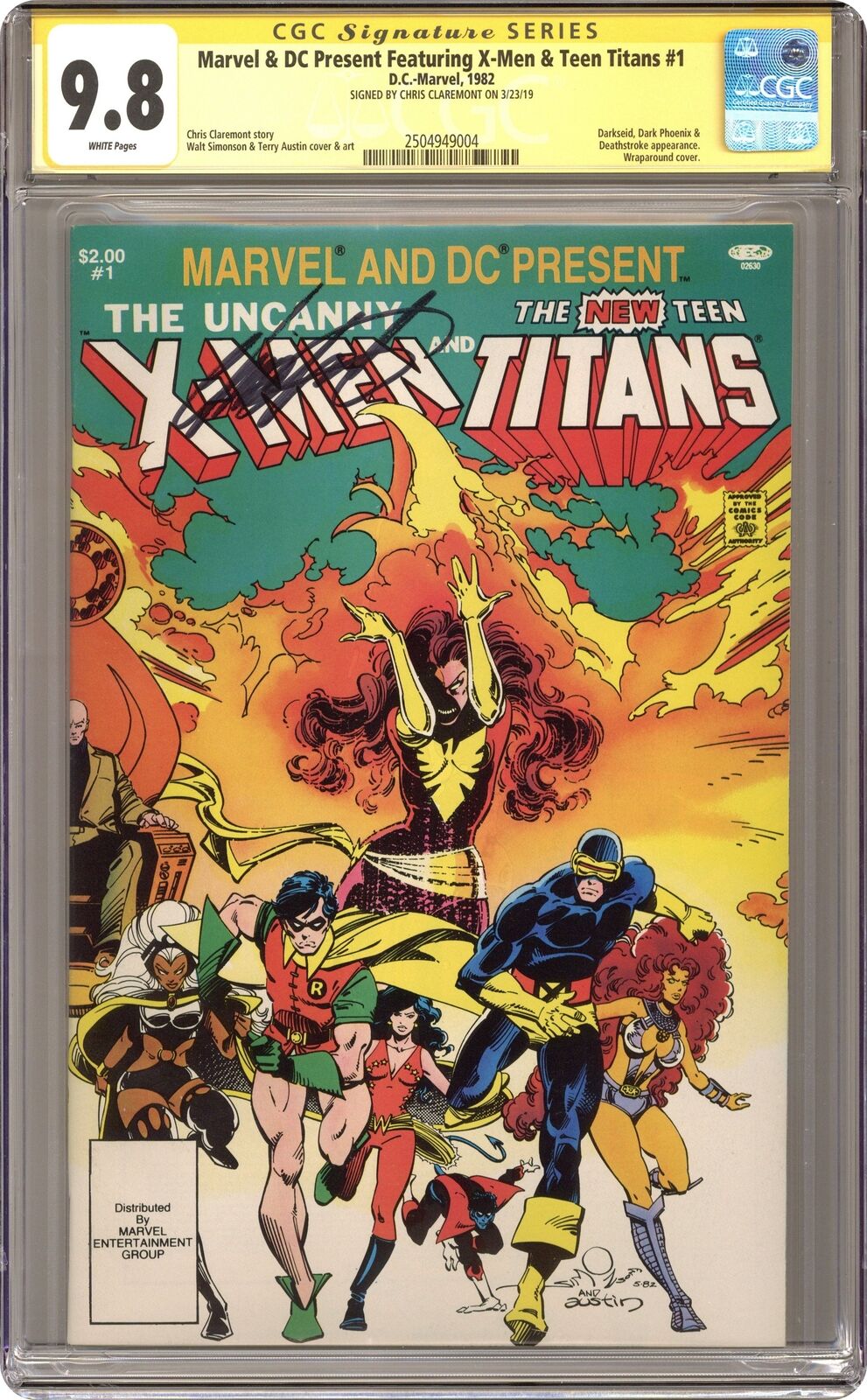Marvel and DC Present Uncanny X-Men and the New Teen Titans #1 CGC 9.8 SS 1982