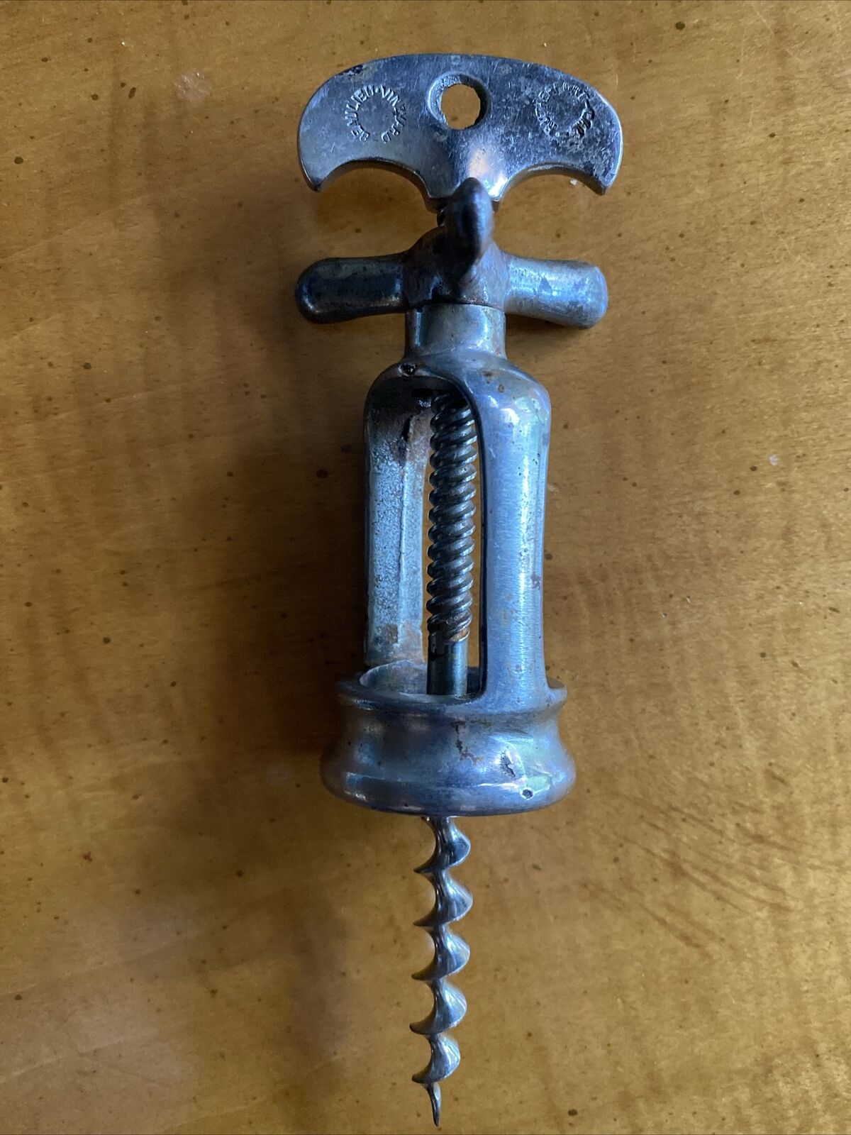 Antique Triple Flynut French Corkscrew Marked