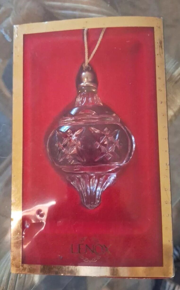Lenox 2000 Pave Jewels Color Gems Ruby Full Lead Crystal Christmas Ornament